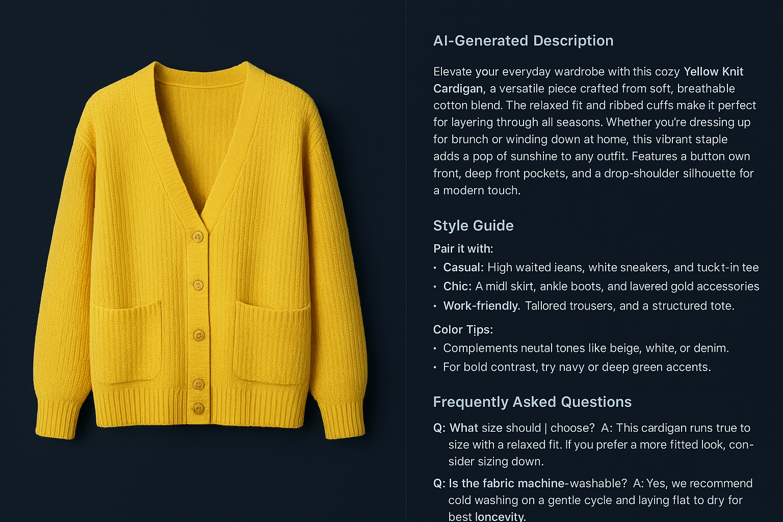 AI-Generated Product Descriptions